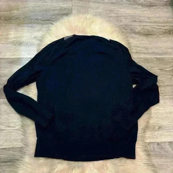 Mens Banana Republic Navy Blue Gray Argyle 100% Merino Wool Sweater Medium - Picture 5 of 8